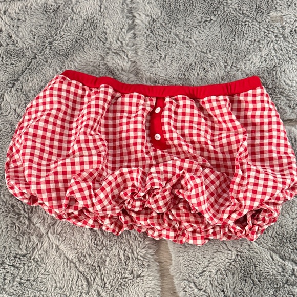 Cheyenne Chanel Dresses & Skirts - Red Gingham Mini Skirt - Women's Bubble Hem
